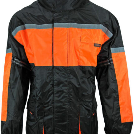 SEW PRO GEARS Heavy-Duty Moto Rain Jacket & Pants Set – Windproof & Reflective